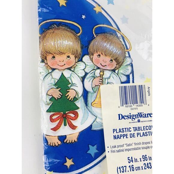 Designware Plastic Tablecover Christmas Angles Halo Leak Proof New Satin finish - Picture 4 of 10